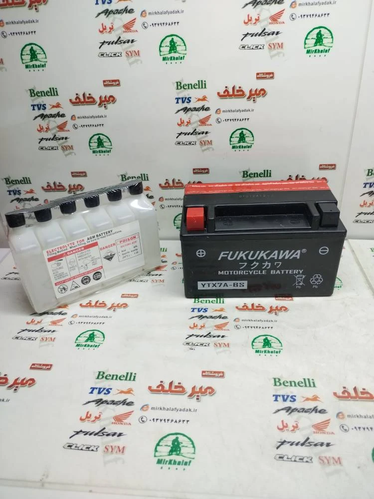 باطری 12/7 امپر پهن (کوتاه) فشرده فوکوکاوا fukukawa مالزی