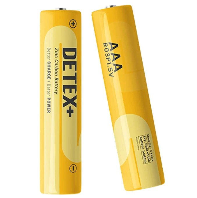 باطری نیم قلمی کربنی DETEX مدل AAA R03P 1.5V – مناسب وسایل کوچک و کم‌مصرف