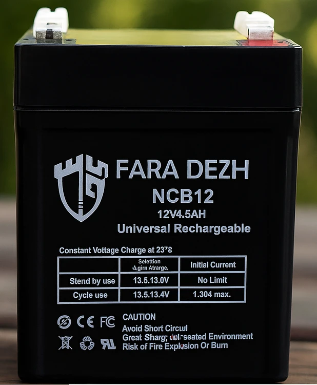 باطری ۴.۵ آمپر ۱۲ ولت– مدل FARA DEZH NCB12-4