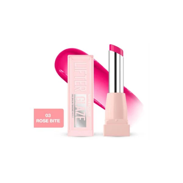 بالم لب جدید میبلین مدل LIFTER GLAZE LIP BALM شماره 03 Rose Bite