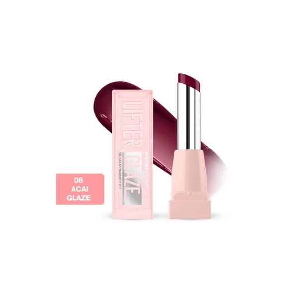 بالم لب جدید میبلین مدل LIFTER GLAZE LIP BALM شماره 08 Acai Glaze