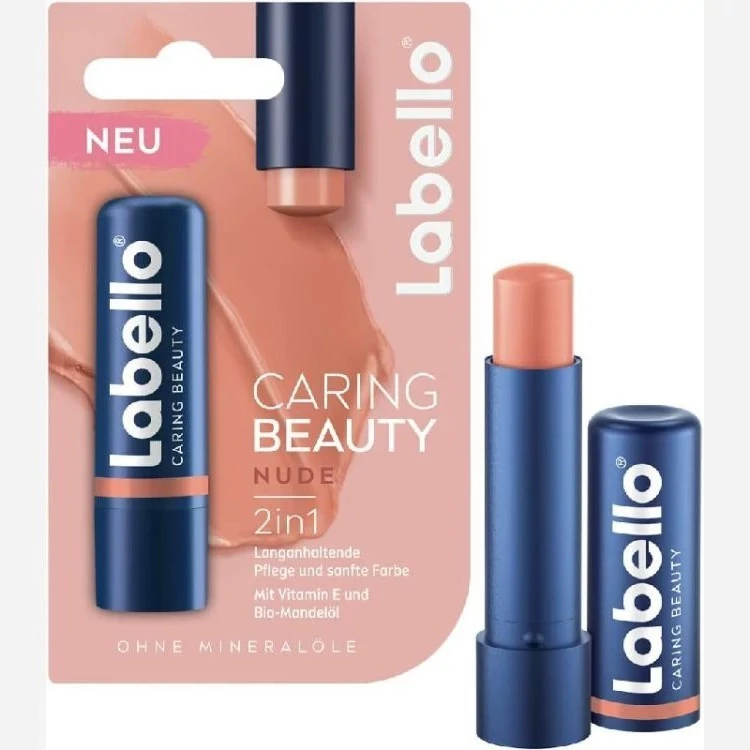 بالم لب لبلو 2 در 1 مدل Caring Beauty رنگ نود