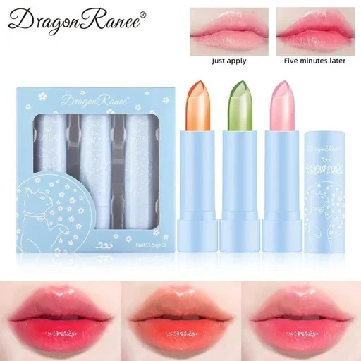 بالم لب ژله ایی حرارتی دراگون رانی پک ۳ عددی💄