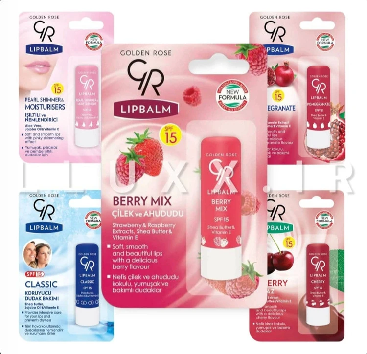 بالم لب گلدن در اسانس های مختلف حاوی SPF15