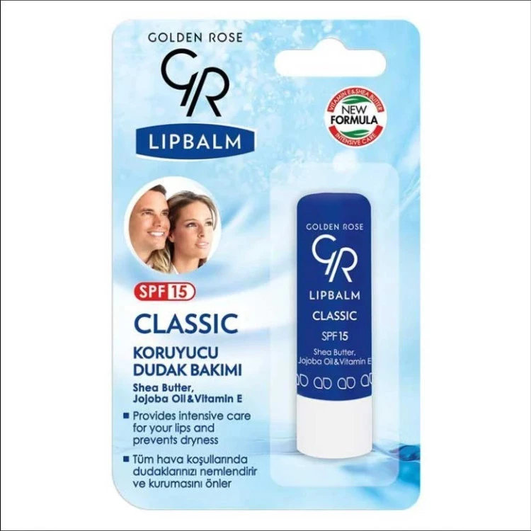 بالم لب گلدن رز آبی مدل کلاسیک با SPF15