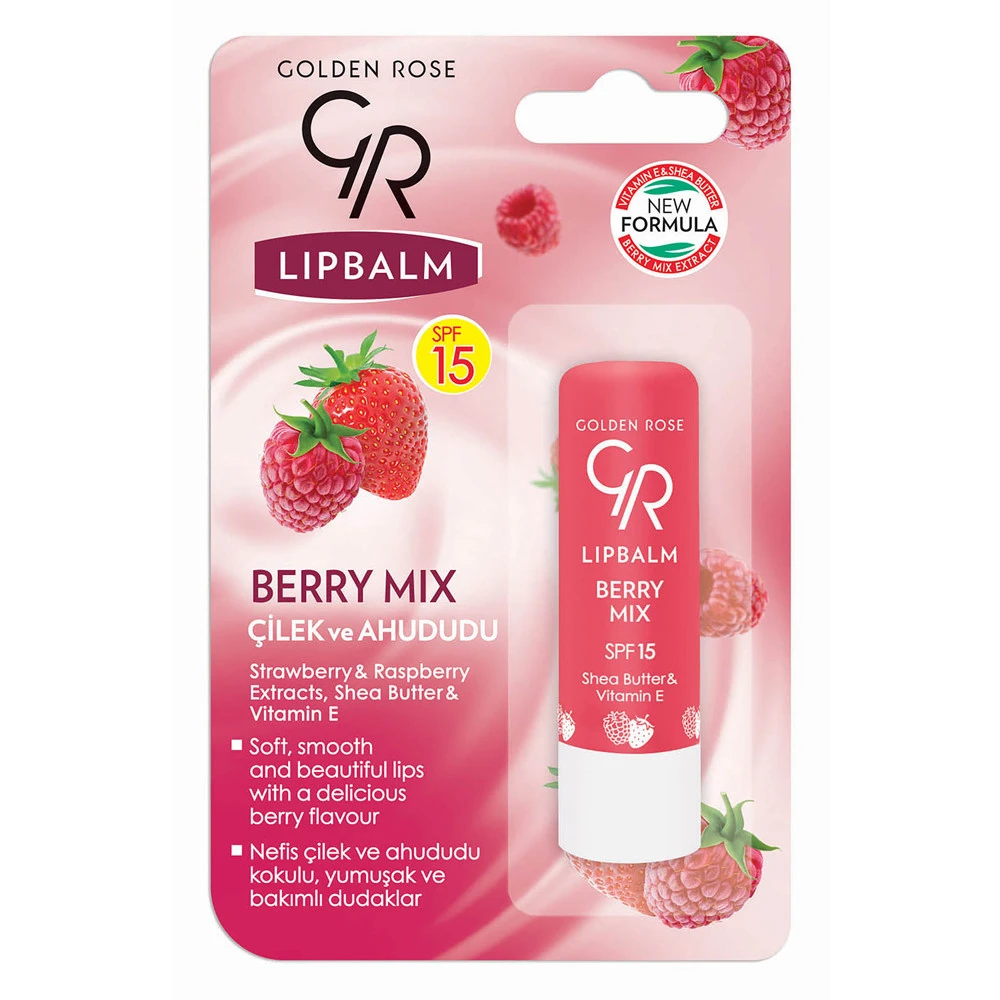 بالم لب گلدن رز مدل میکس بری با SPF15