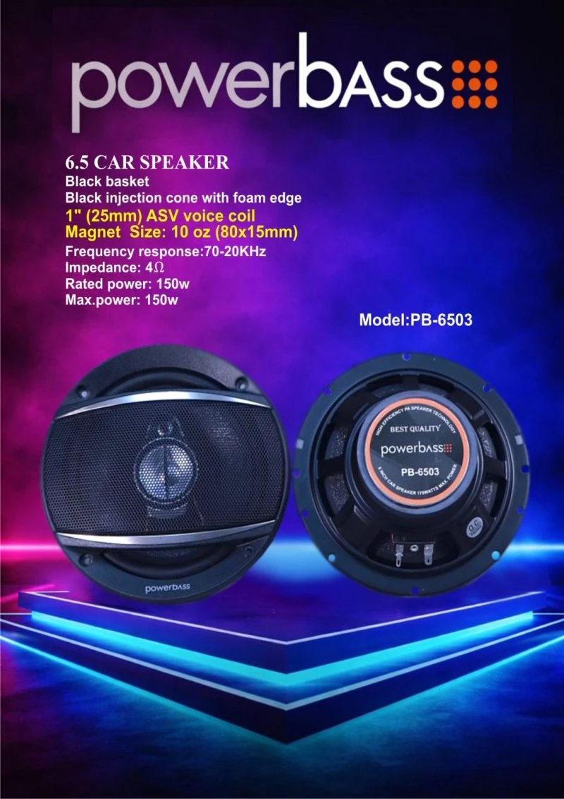 باند خودرو Powerbass مدل PB-6503 سایز 6.5 اینچ