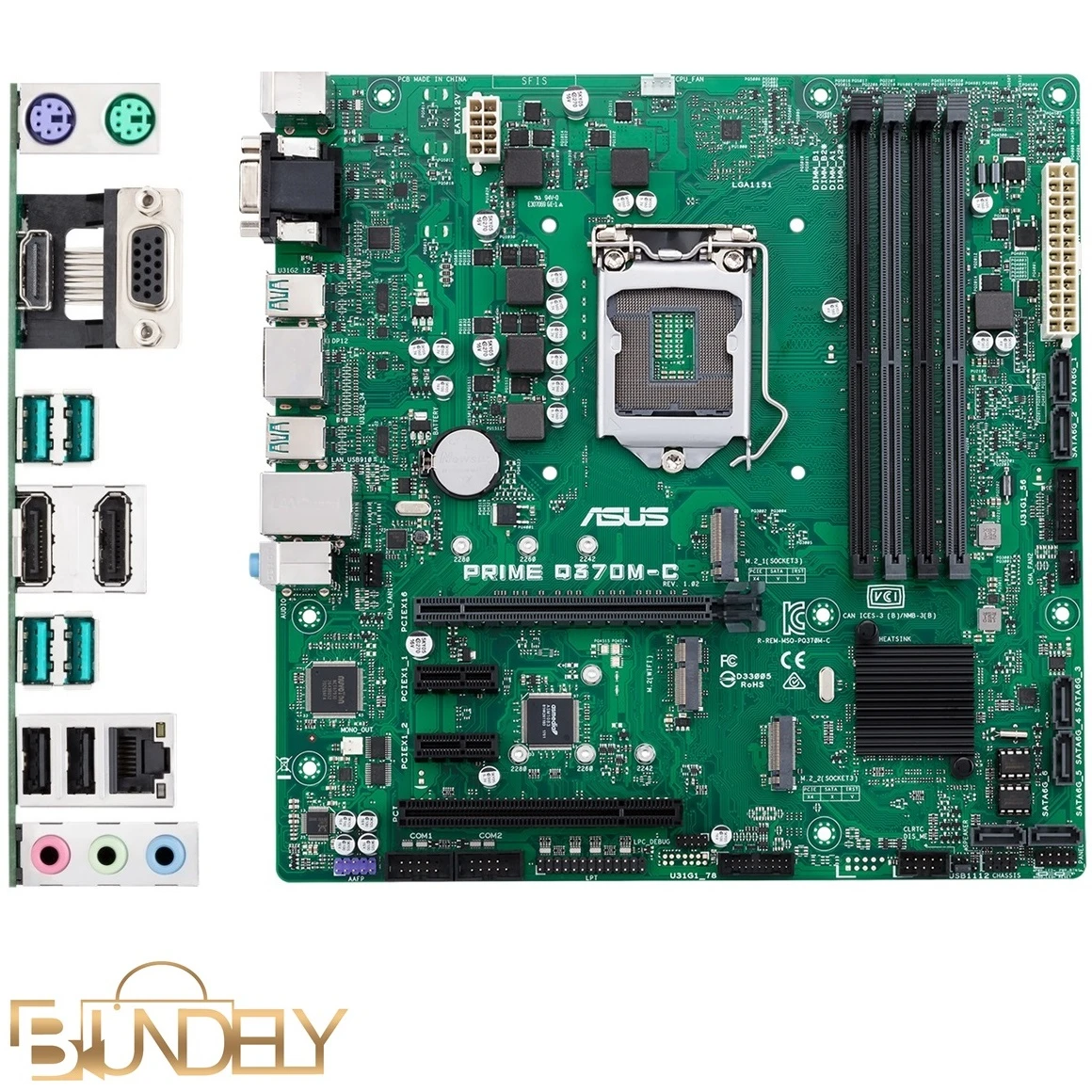 باندل حرفه ای (نسل9) ASUS Q370M-C/Core i5-9400/32GB/256GB M2
