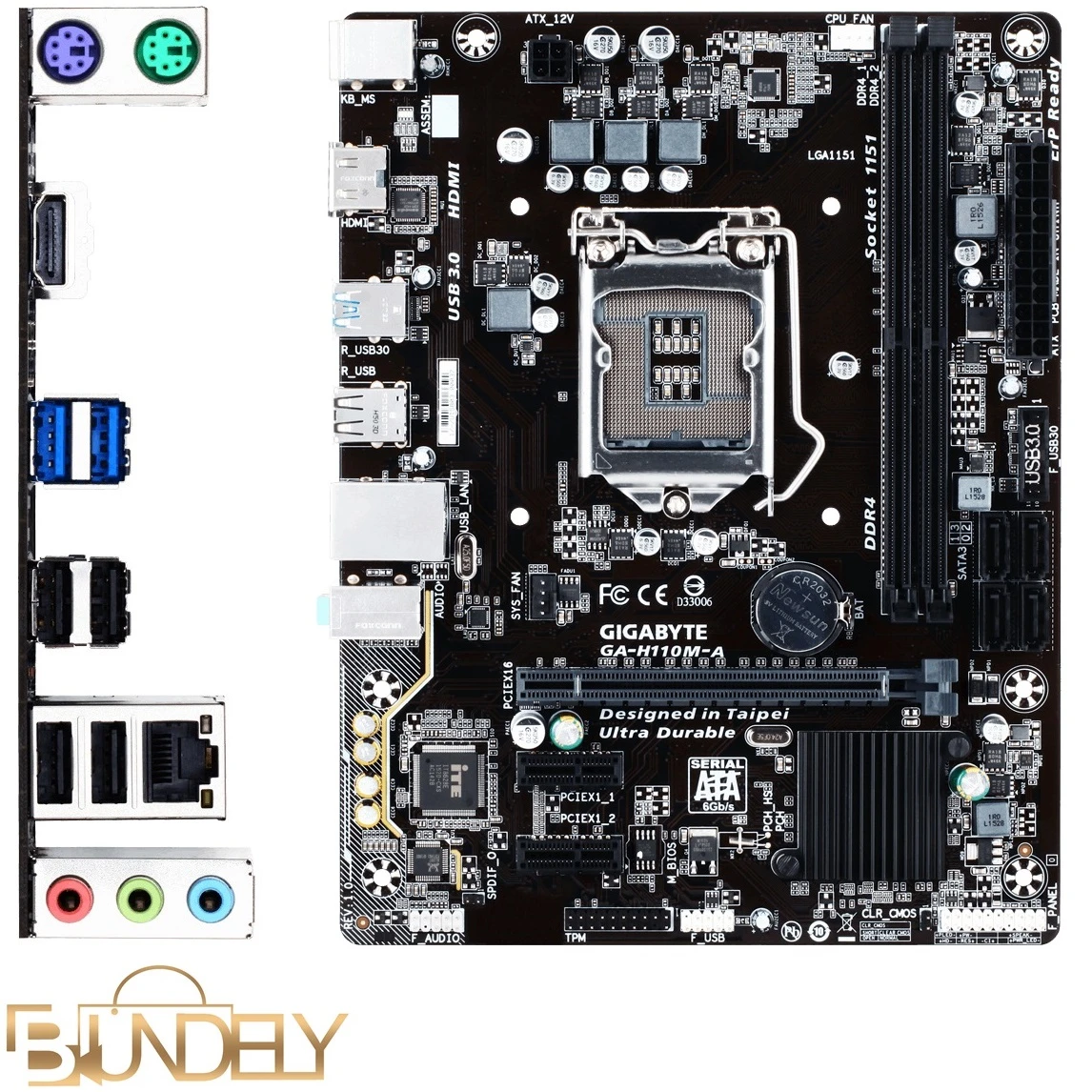 باندل نیمه حرفه ای (نسل6) GIGABYTE H110M-A/Core i5-6500/16GB