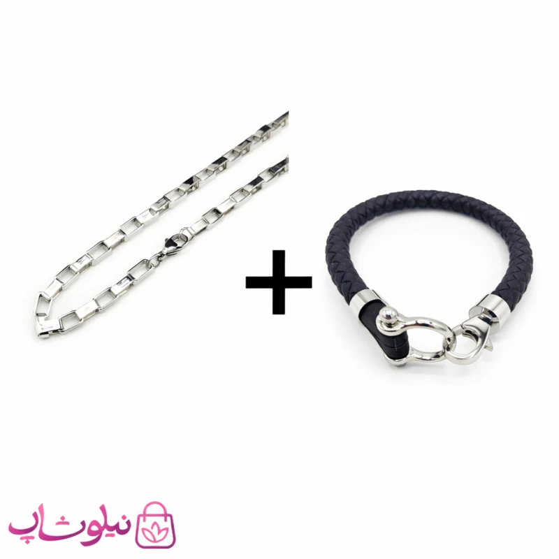 🎁 باندل ویژه مردانه | دستبند امگا + زنجیر باکس استیل