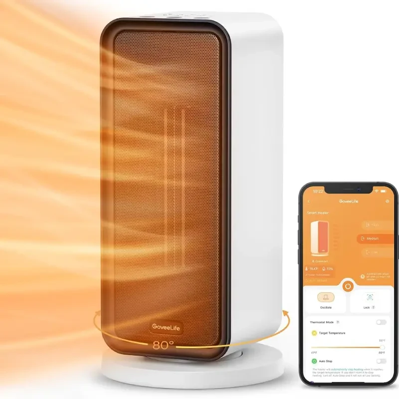 بخاری هوشمند GoveeLife Tower Heater مدل H713A کم‌مصرف با کنترل صوتی و wifi