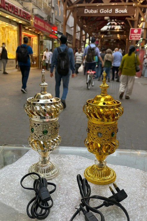 بخور سوز برقی طلایی