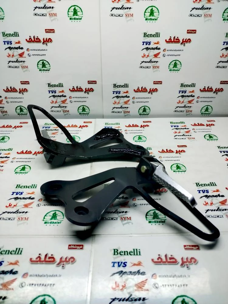 براکت جا پایه عقب موتور تریل فلات پرواز طرح crf سی ار اف مشکی (جفتی)