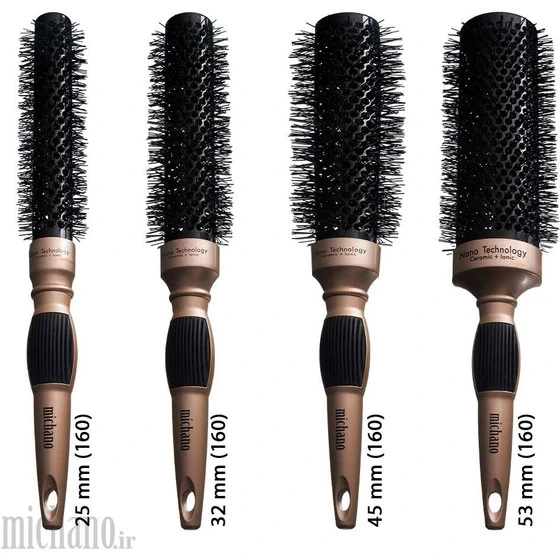 برس پیچ (گرد) نسوز میچانو بلند 160 میلیمتر MICHANO Round Hair Brush 160mm