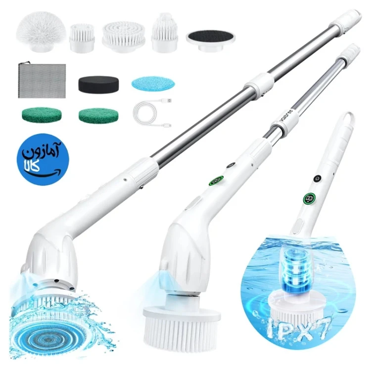 برس چرخشی شارژی با صفحه نمایش LED ضدآب