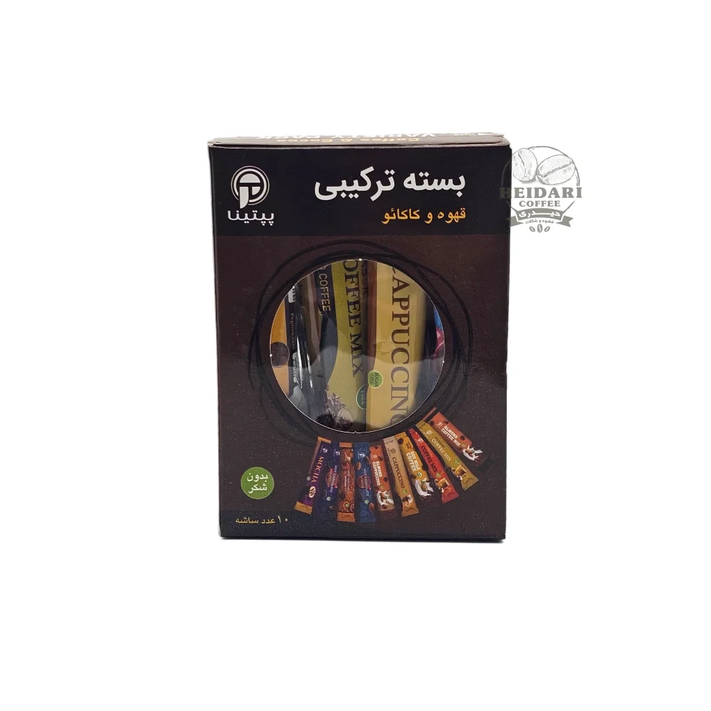 بسته ترکیبی قهوه و کاکائو پپتینا |Peptina| _ تعداد 10عدد