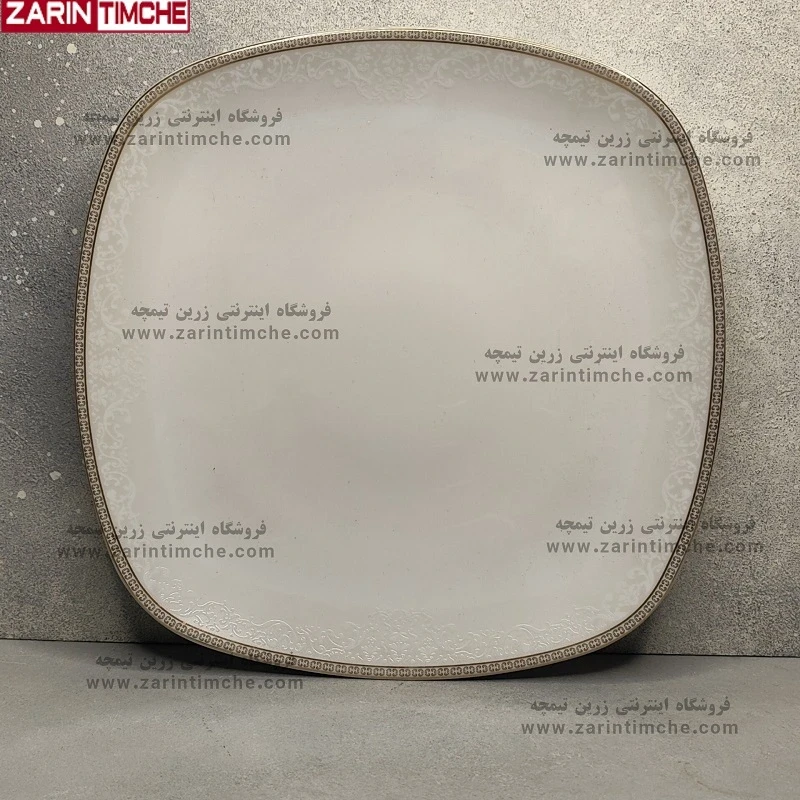 بشقاب غذاخوری چینی زرین کواترو ریوا طلایی