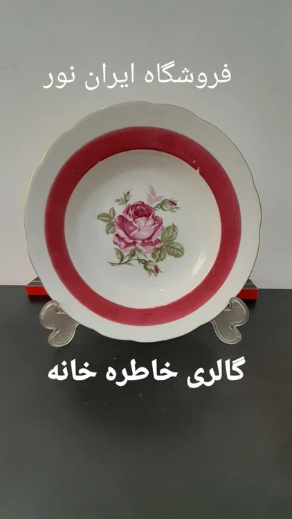بشقاب قدیمی دیوارکوب ارکیده