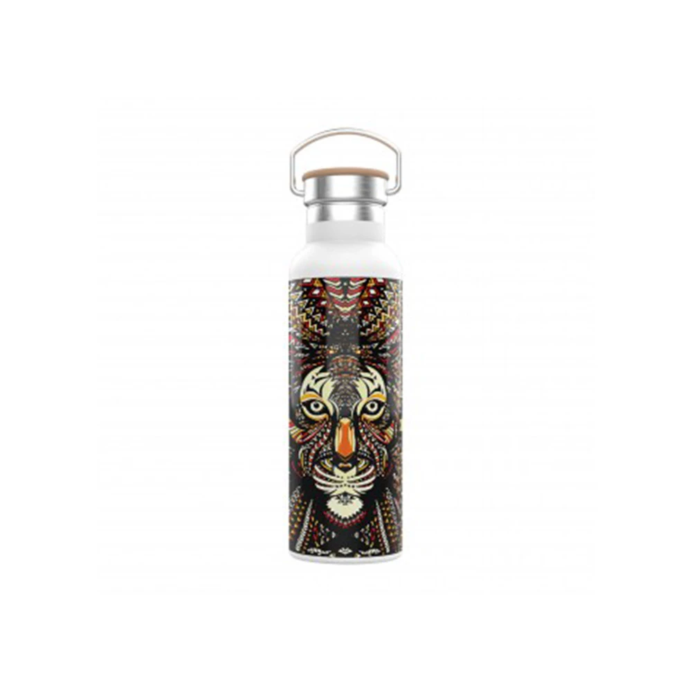 بطری آب گرین لاین مدل Green Pattern Stainless Steel Water Bottle 600ml