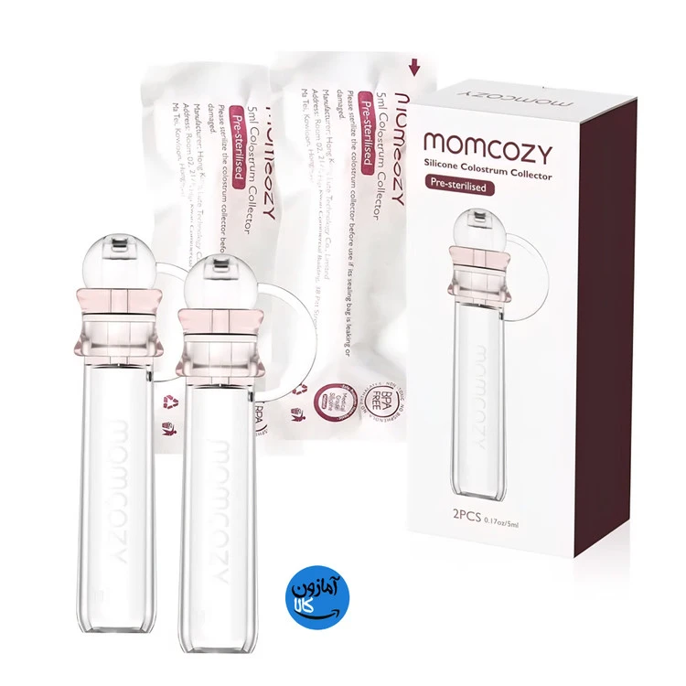 بطری جمع کننده آغوز مادر برند Momcozy قابل استفاده مجدد،بدون مواد BPA