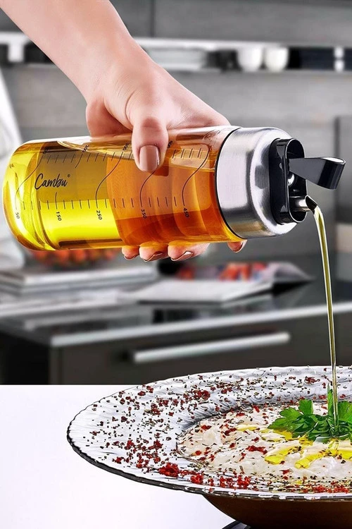 بطری روغن،آبلیمو‌ و سرکه استوانه ای