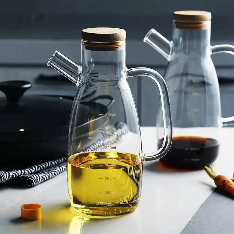 بطری روغن درب بامبو۶۵۰ میل