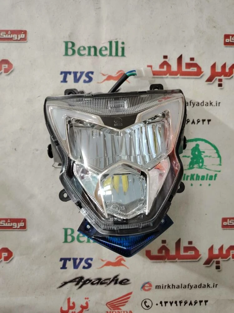بلوری چراغ جلو موتور تریل فلات پرواز طرح crf سی ار اف (جدید نیوفیس) اصلی