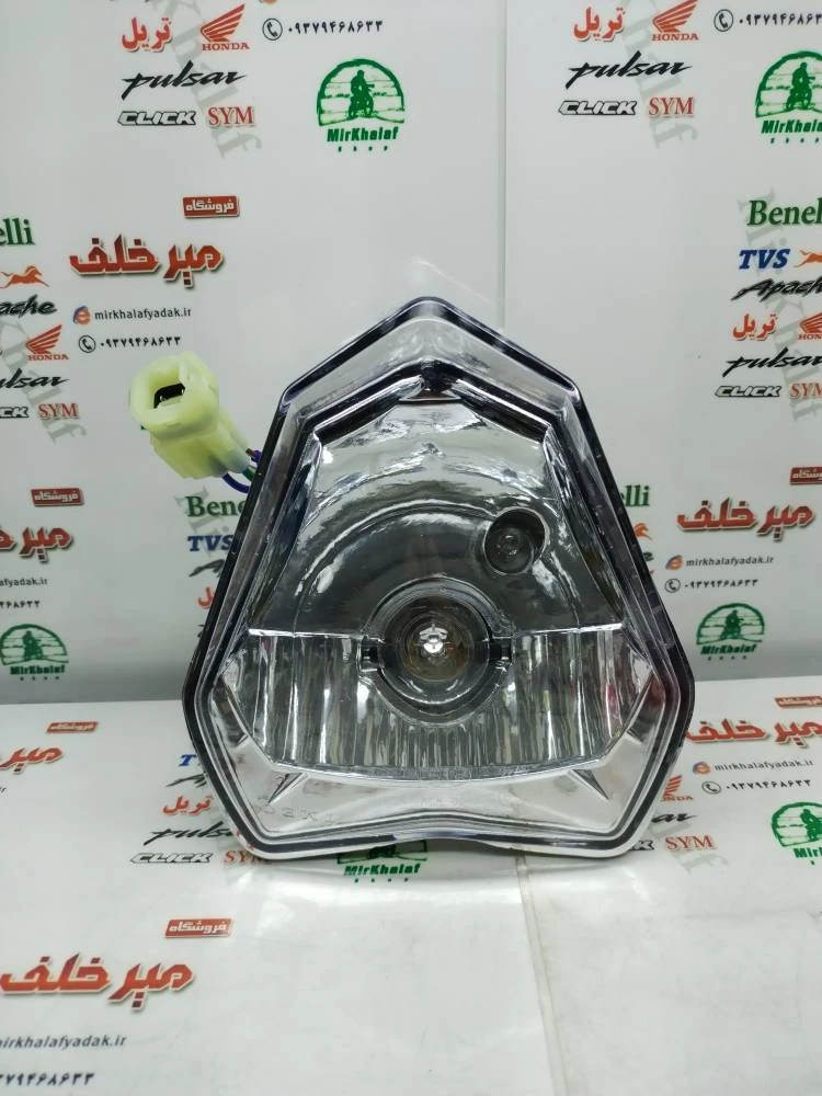 بلوری کامل چراغ جلو موتور تریل کویر تی t2