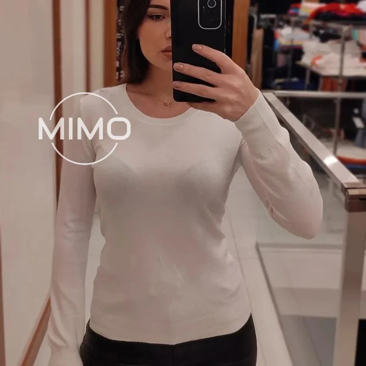 بلوز 100% پنبه ای یقه گرد ترک مدل جذب