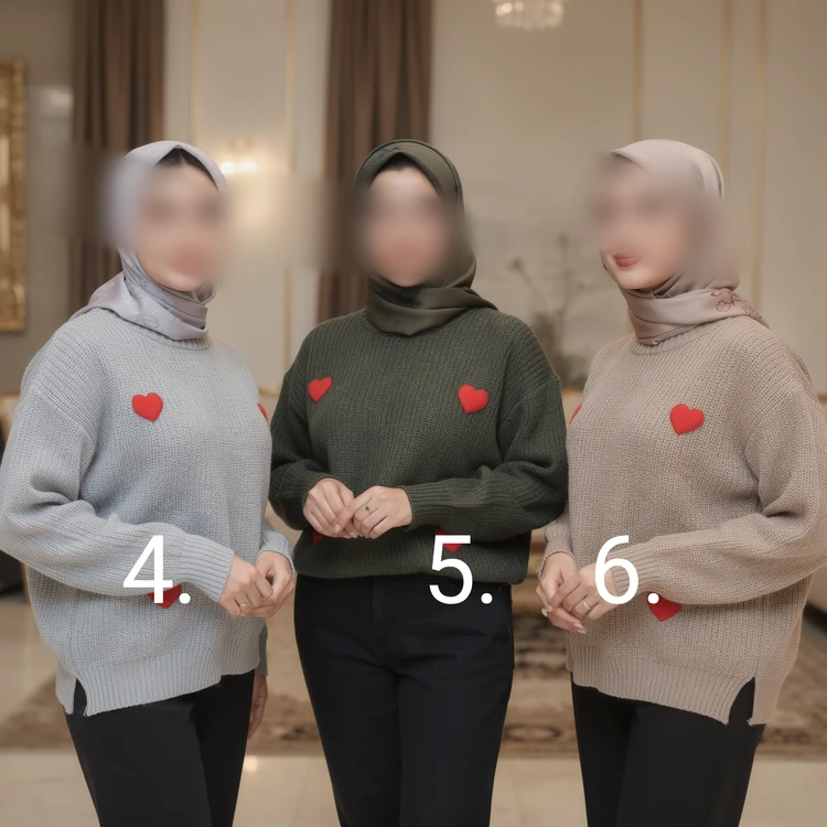 بلوز بافت زنانه طرح قلبی سایز تا ۴۶