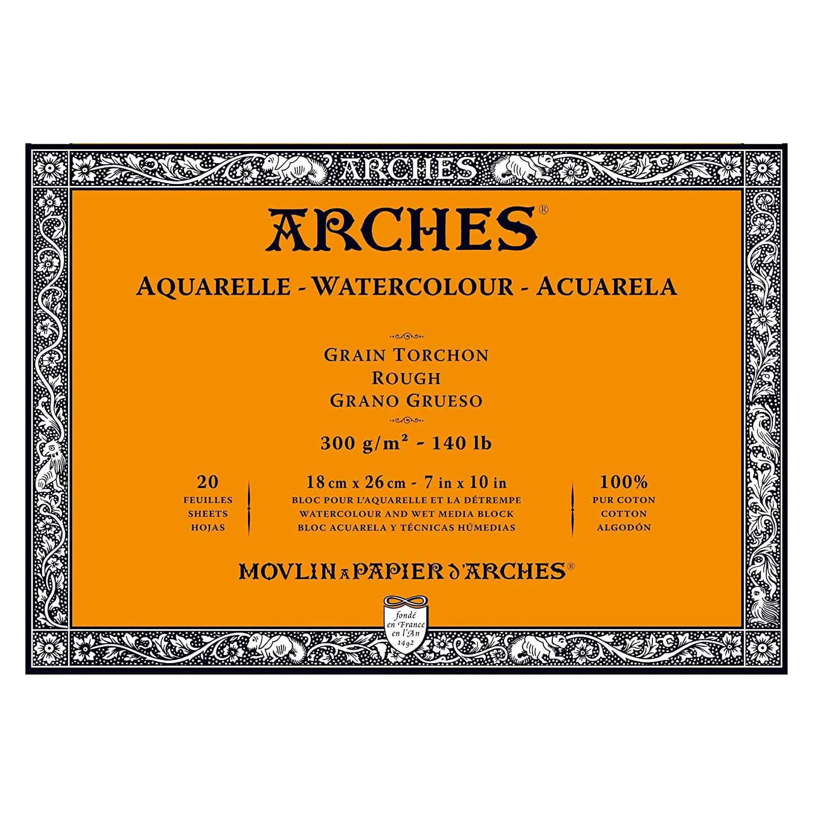 بلوک آبرنگ آرچ ARCHES watercolor سایز 18*26 تعداد 20 برگ