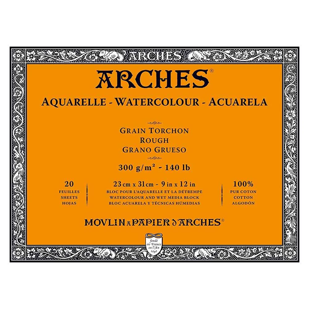 بلوک آبرنگ آرچ ARCHES watercolor سایز 31*23 سانتیمتر تعداد 20 برگ