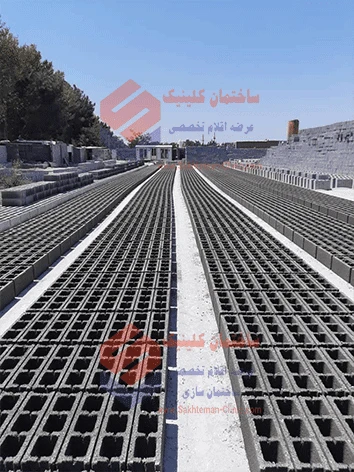 بلوک سیمانی سبک دو جداره عرض ۱۵ (تمام اتوماتیک) استاندارد