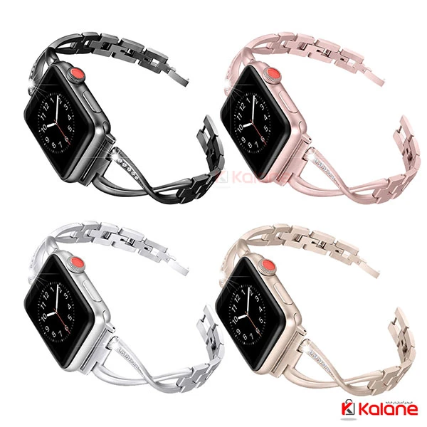 بند استیل ساعت هوشمند Apple Watch 8 41mm مدل Jansin