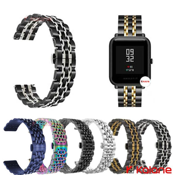 بند استیل ساعت هوشمند Xiaomi Amazfit Bip S مدل 7Bead