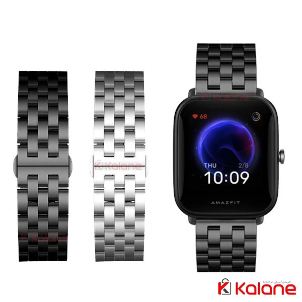 بند استیل ساعت هوشمند Xiaomi Amazfit Bip U مدل 5Bead