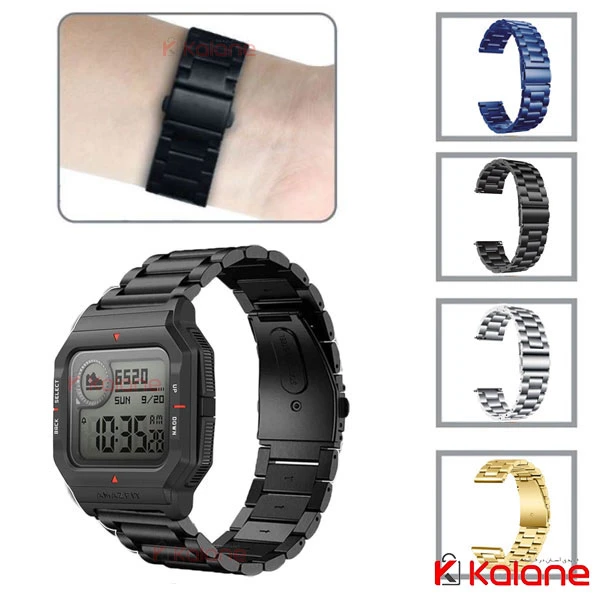 بند استیل ساعت هوشمند Xiaomi Amazfit Neo مدل 3Bead