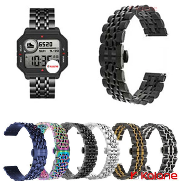 بند استیل ساعت هوشمند Xiaomi Amazfit Neo مدل 7Bead