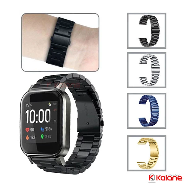 بند استیل ساعت هوشمند Xiaomi Haylou LS02 مدل 3Pointers