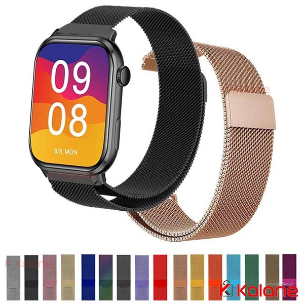 بند استیل ساعت هوشمند Xiaomi IMILAB W02 مدل حصیری