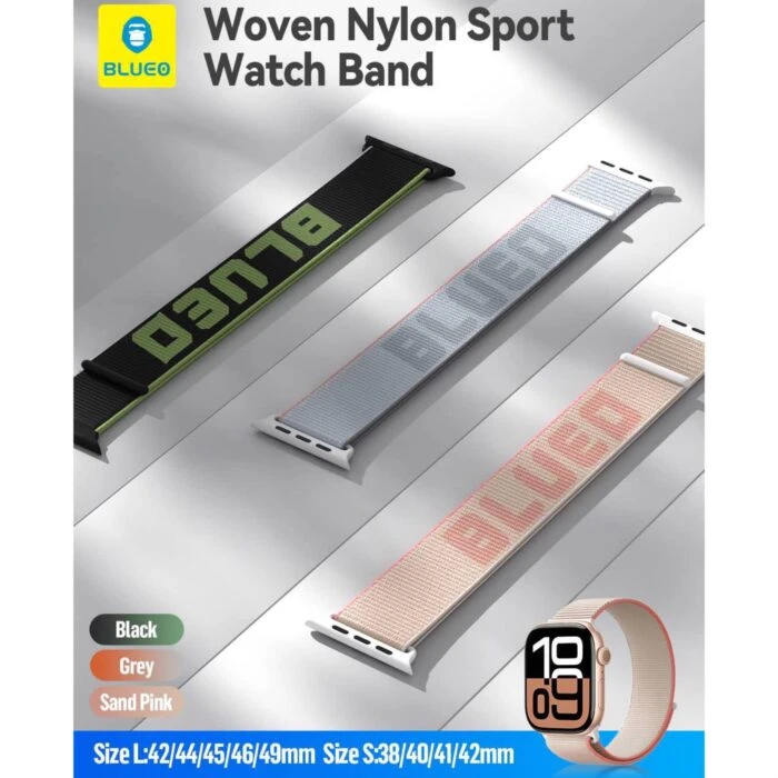 بند اپل واچ BLUEO بلوو Wovan Nylon Sport بافت نایلونی اسپرت