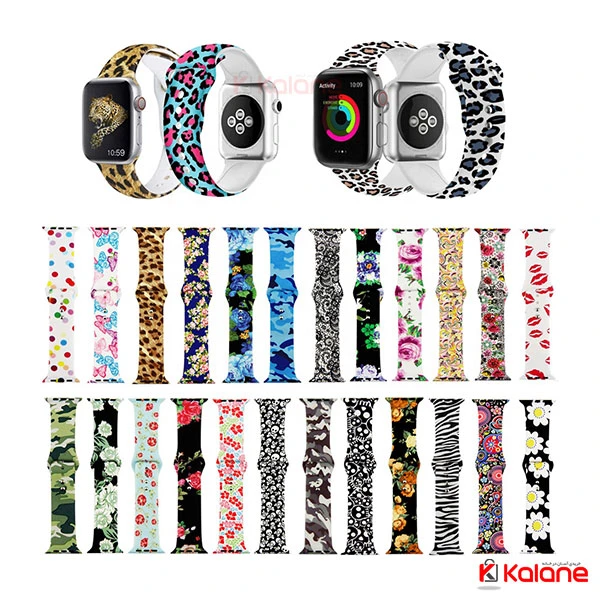 بند ساعت هوشمند Apple Watch 8 45/49mm مدل سیلیکونی طرح دار