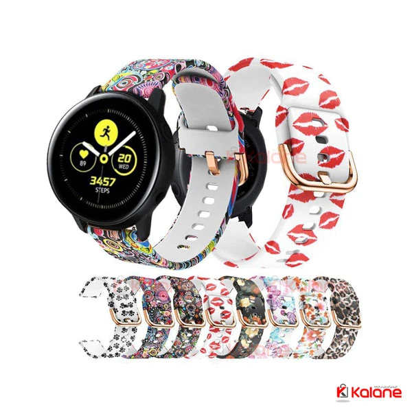 بند ساعت هوشمند Samsung Galaxy Watch Active مدل سیلیکونی طرح دار