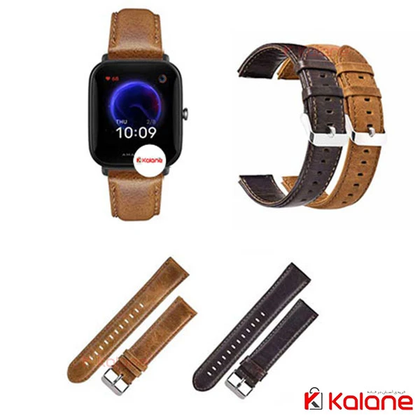 بند ساعت هوشمند Xiaomi Amazfit Bip U مدل Genuine Leather