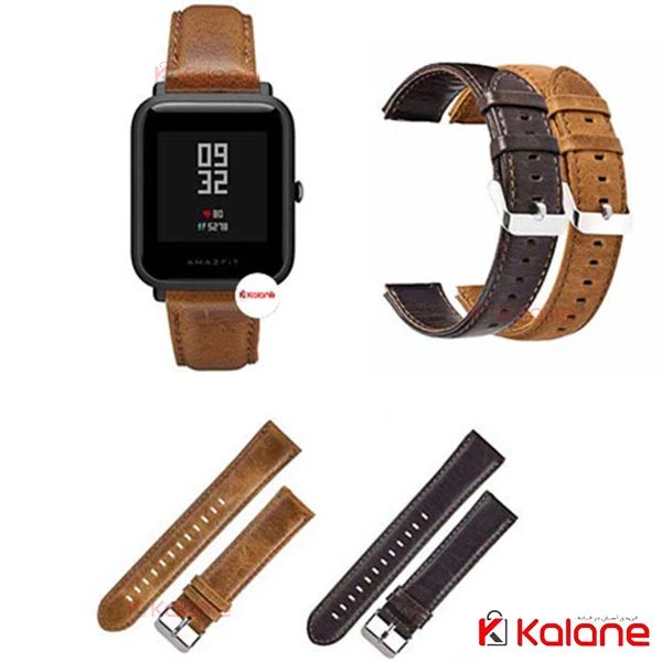 بند ساعت هوشمند Xiaomi Amazfit Bip مدل Genuine Leather