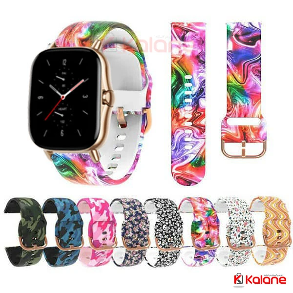 بند ساعت هوشمند Xiaomi Amazfit GTS 2 مدل سیلیکونی طرح دار