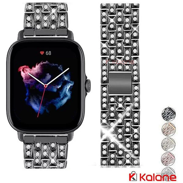 بند ساعت هوشمند Xiaomi Amazfit GTS 3 مدل فلزی نگین دار