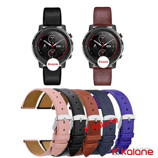 بند ساعت هوشمند Xiaomi Amazfit Stratos 3 مدل Fancy Leather