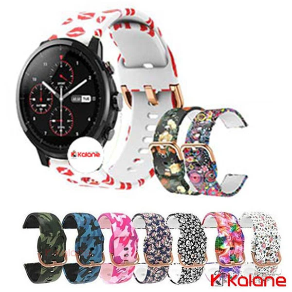 بند ساعت هوشمند Xiaomi Amazfit Stratos مدل سیلیکونی طرح دار