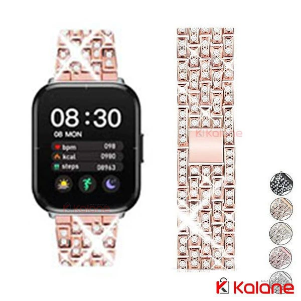 بند ساعت هوشمند Xiaomi Mibro Color مدل فلزی نگین دار